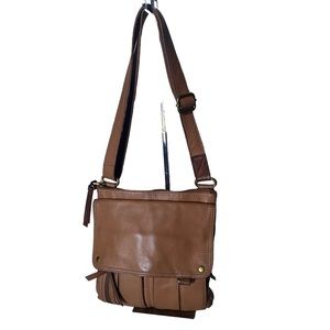 Fossil brown leather crossbody bag  (BG)
